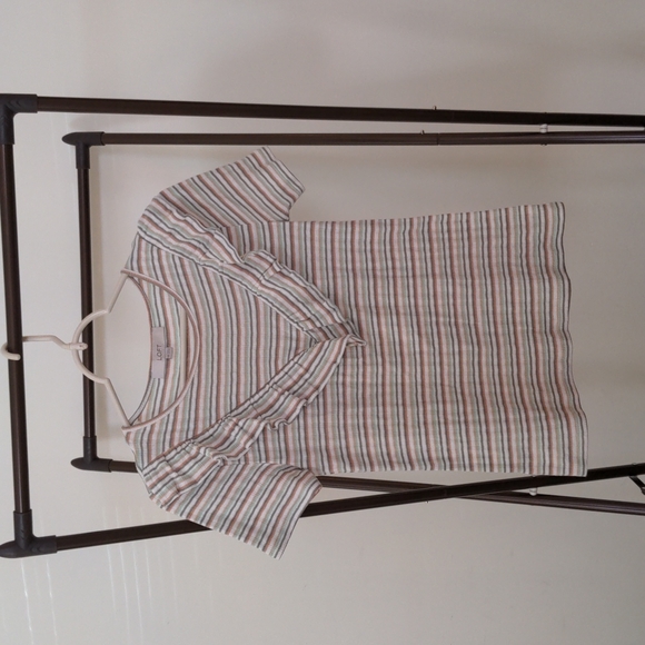 Loft striped ruffle top - Picture 1 of 3